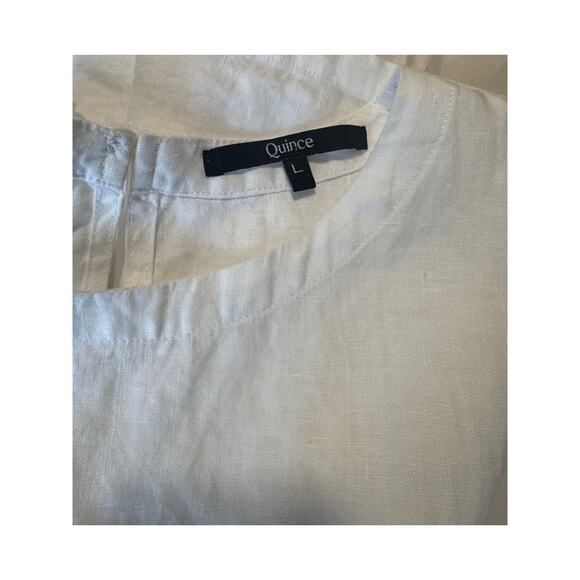 Quince 100% Linen White Sleeveless Top – Size L - Picture 4 of 6